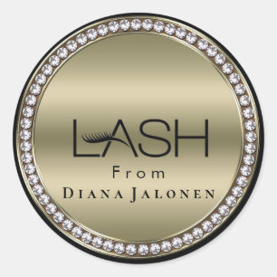 Adesivo Redondo Beleza Salon Lash Metal Silver Rosa Lash