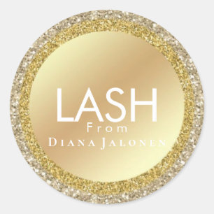 Adesivo Redondo Beleza Salon Lash Metal Silver Rosa Lash