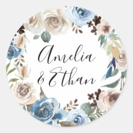 Adesivo Redondo Beleza Sangrenta | Casamento Personalizado