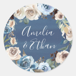 Adesivo Redondo Beleza Sangrenta | Casamento Personalizado