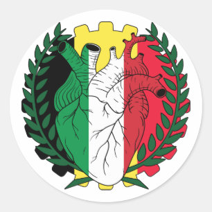 Adesivo Redondo Belga Bélgica Santo Josephs Day italianos Itália