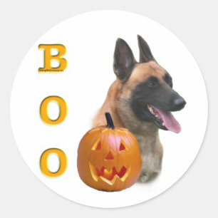 Adesivo Redondo Belga Malinois Boo