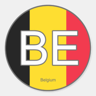 Adesivo Redondo Bélgica EuroSticker