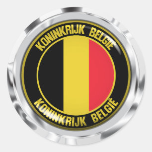 Adesivo Redondo Belgium Round Emblem