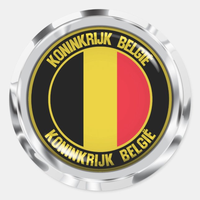 Adesivo Redondo Belgium Round Emblem (Frente)