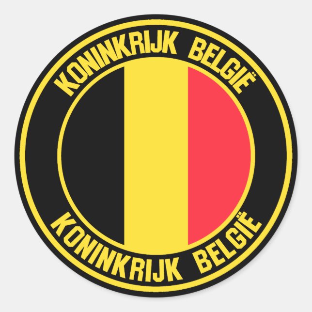Adesivo Redondo Belgium Round Emblem (Frente)