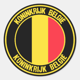 Adesivo Redondo Belgium Round Emblem