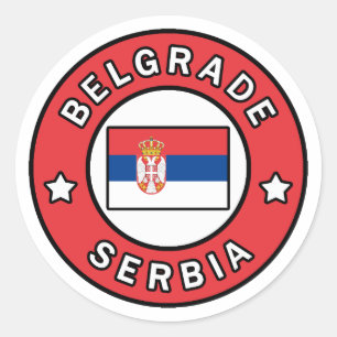 Adesivo Redondo Belgrado Sérvia