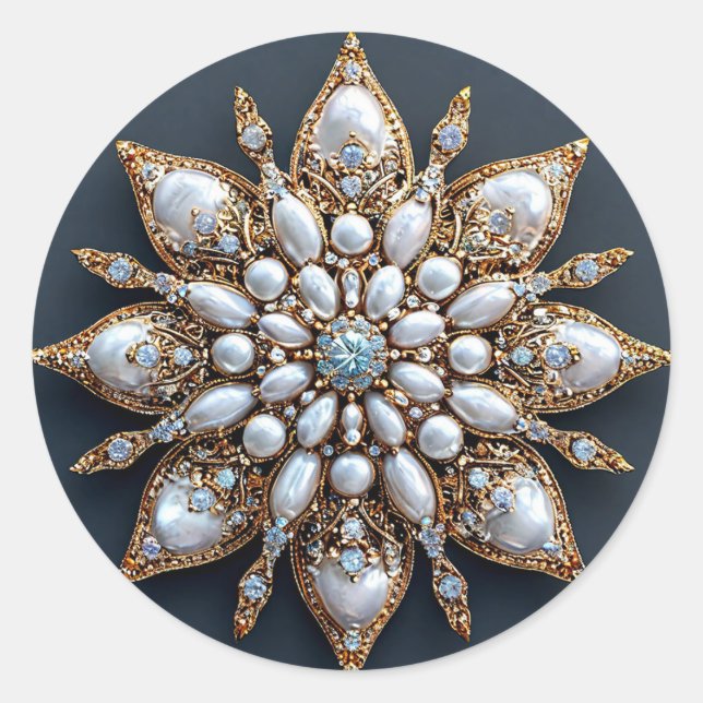 Adesivo Redondo Belíssimo Broche (Frente)