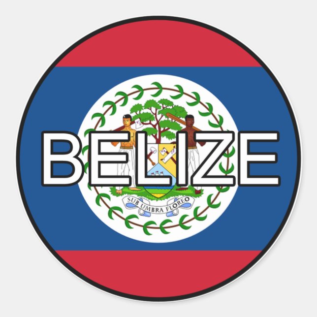 Adesivo Redondo Belize Euro Sticker (Frente)