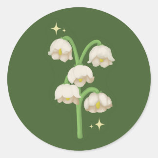 Adesivo Redondo Bell Flower Sticker Set | Cute & Floral