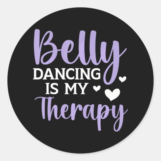 Adesivo Redondo Belly Dançando É A Minha Bela Bela Dança De Shimmy (Frente)