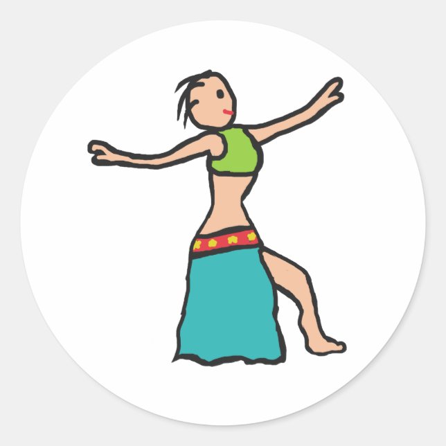 Adesivo Redondo Belly Dancing (Frente)
