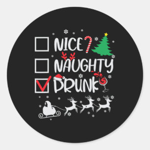 Adesivo Redondo Belo Bebado Maravilhoso Cheio de Natal