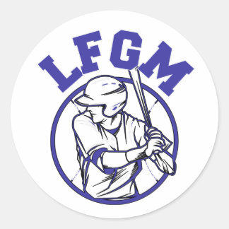 Adesivo Redondo Belo beisebol do Stickers