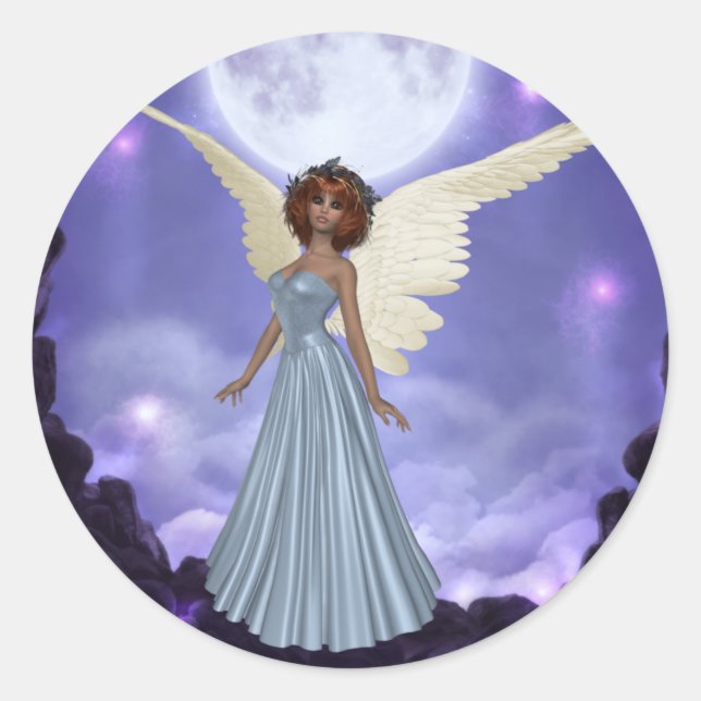 Adesivo Redondo Belo Blue Angel Stickers (Frente)