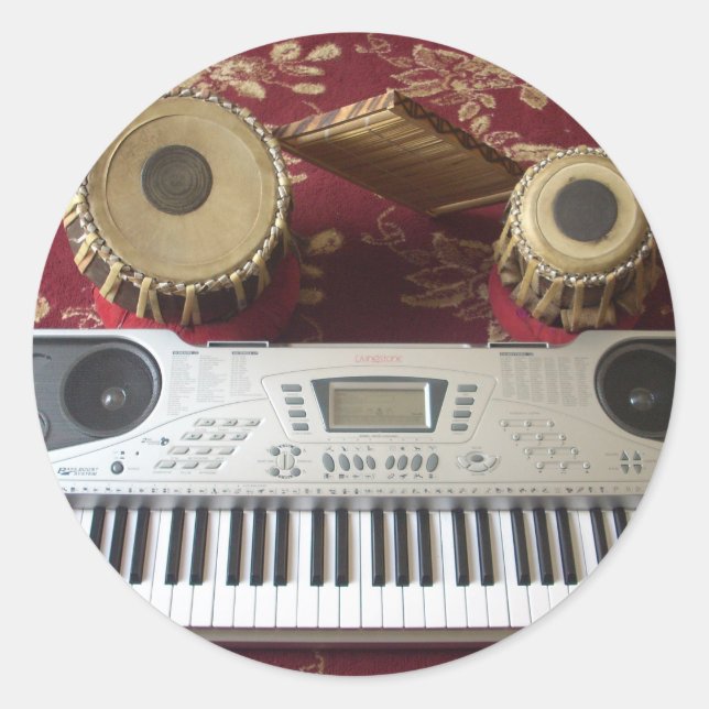 Adesivo Redondo Belo Canto Criativo: Tapeçaria Musical (Frente)