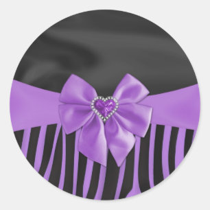 Adesivo Redondo Belo chic elegante tecido de seda zebra