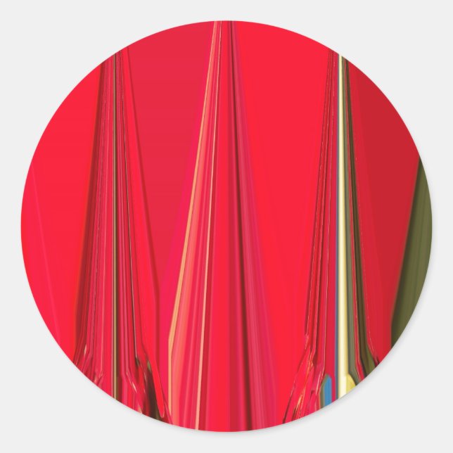 Adesivo Redondo Belo Design vermelho (Frente)
