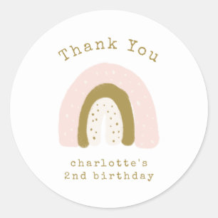 Adesivo Redondo Belo Dourado Boho Arco Arco-Íris, Brincadinho, Ani