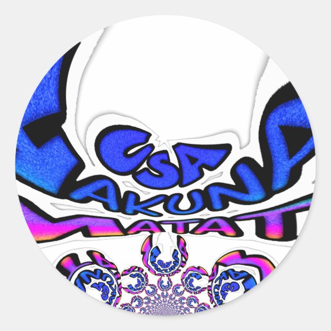 Adesivo Redondo Belo e impressionante texto divertido dos EUA, pad (Frente)