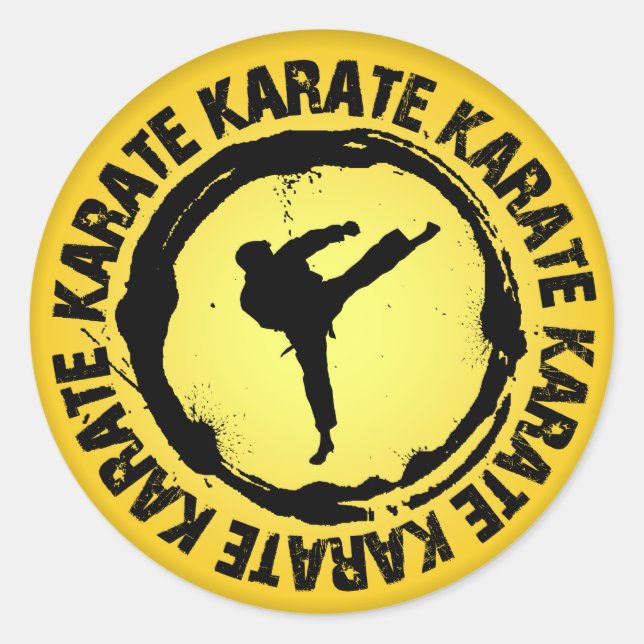 Adesivo Redondo Belo Karate Seal (Frente)