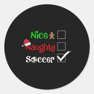 Adesivo Redondo Belo Papai noel de futebol malvado Pyjam de Natal