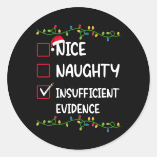 Adesivo Redondo Belo Papai noel Insuficiente de Provas Natal