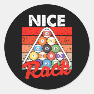 Adesivo Redondo Belo Rack Funny Billiards Player Piscina Billiard