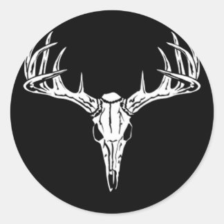 Adesivo Redondo Belo Rack-Trophy Buck-Deer Rack