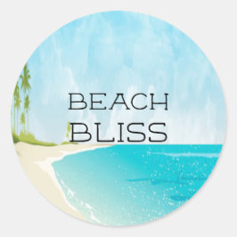Adesivo Redondo Belo Sentimento Bela Praia