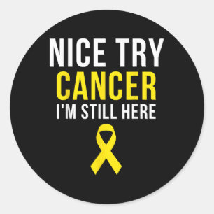 Adesivo Redondo Belo Tente Sobrevivente Sarcoma Cancer Consciência