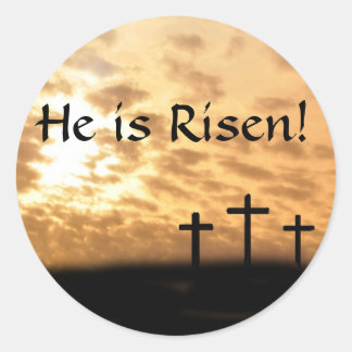 Adesivo Redondo Belos Cruzamentos e Sunset Ele é Risen Stickers
