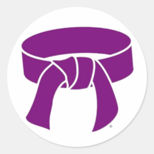 Adesivo Redondo Belt Roxo Artes Marciais