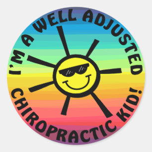 Adesivo Redondo Bem Ajustado Chiro Kid Stickers