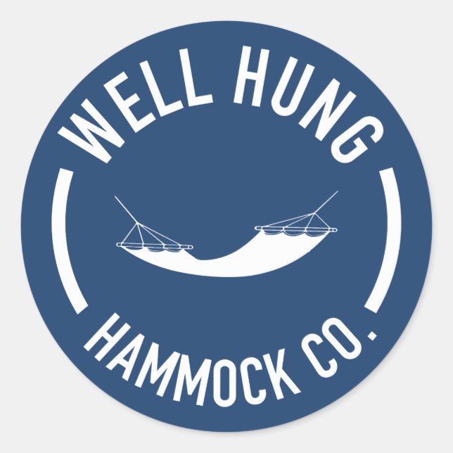 Adesivo Redondo Bem Hung Hammock Company (Frente)