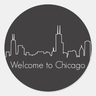 Adesivo Redondo Bem-vindo a Chicago