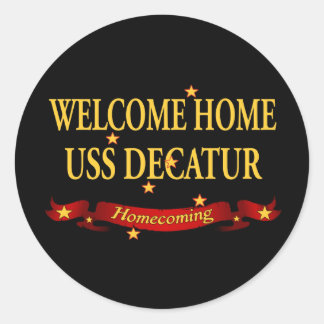 Adesivo Redondo Bem-vindo à Decatur Home USS