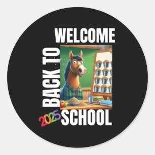 Adesivo Redondo Bem-Vindo À Escola 2025 Sticker