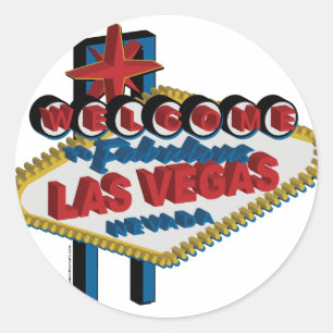 Adesivo Redondo Bem-vindo a Fabulosa Las Vegas