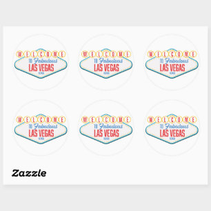 Adesivo Redondo Bem-vindo a Fabuloso las vegas