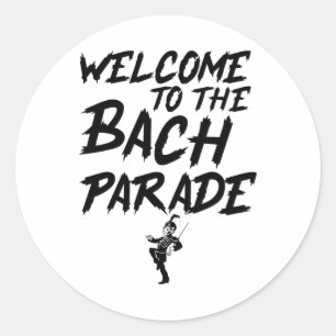 Adesivo Redondo Bem-Vindo Ao Bach Parade Bride Squad Gothic Bach