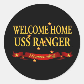 Adesivo Redondo Bem-vindo ao Home USS Ranger