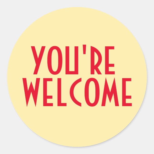 Adesivo Redondo Bem-vindo, Sticker (Frente)