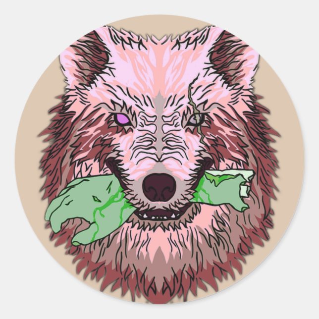 Adesivo Redondo bem-vindos ao pesadelo (Frente)