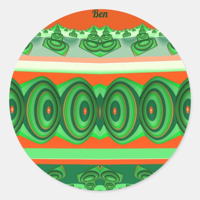 ADESIVO REDONDO BEN ~ NATAL ~ (Frente)