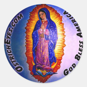 Adesivo Redondo Bênção da senhora Guadalupe