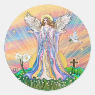 Adesivo Redondo Bênção de Anjo