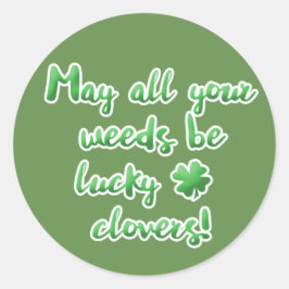 Adesivo Redondo Bênção Irlandesa para um Pão do Jardim!