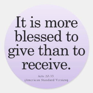 Adesivo Redondo Bênção para dar atos 20-35